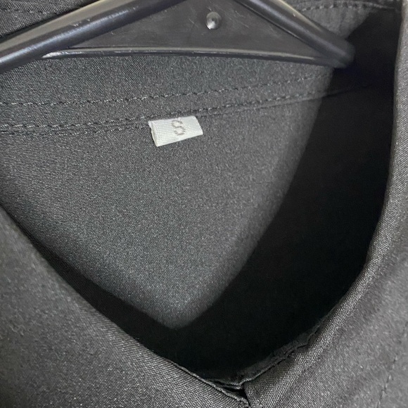 Black button up slim fit dress top - Picture 4 of 4